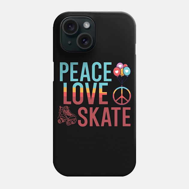 Peace Love Skate Phone Case by maxcode