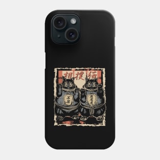 Japanese Sumo Wrestler Cats Men Women Kids Phone Case