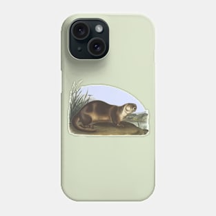 Otter Wildlife Illustration Phone Case