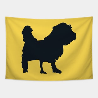 Ruff Dog Silhouette in Black Tapestry