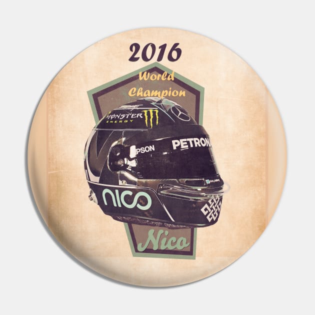 2016 Nico Rosberg Pin by Popcult Posters