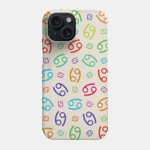 Pattern Cancer Zodiac Sign Horoscope Astrology Symbol Creme Phone Case by DragonXX