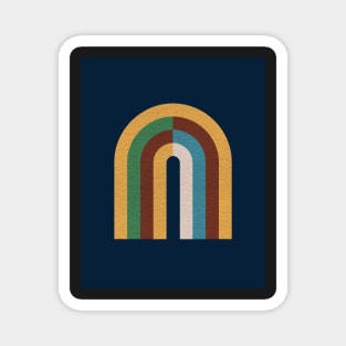 Colorblock rainbow - Mid century modern Magnet