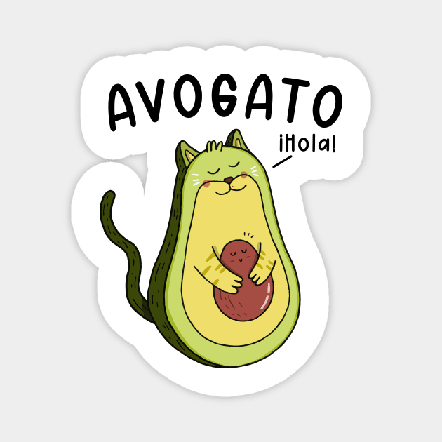 Avogato ihola ! - A  Cinco De Mayo shirt for a pet lover and cat owner Magnet by UmagineArts