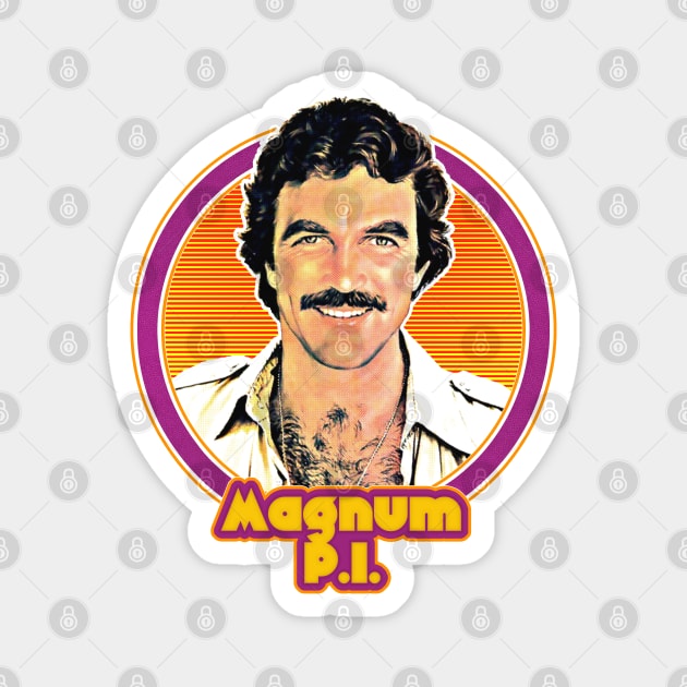 Magnum PI / Retro Aesthetic Design Magnet by DankFutura