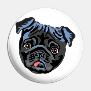 Black pug Pin