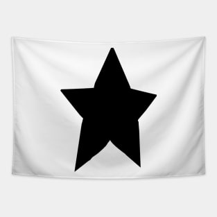 Minimal Chonk Black Star Tapestry