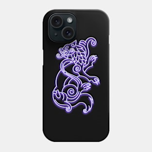 Fenrir Wolf -violet neon Phone Case