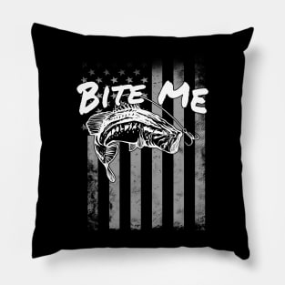 Bite Me Fishing Shirt Pillow