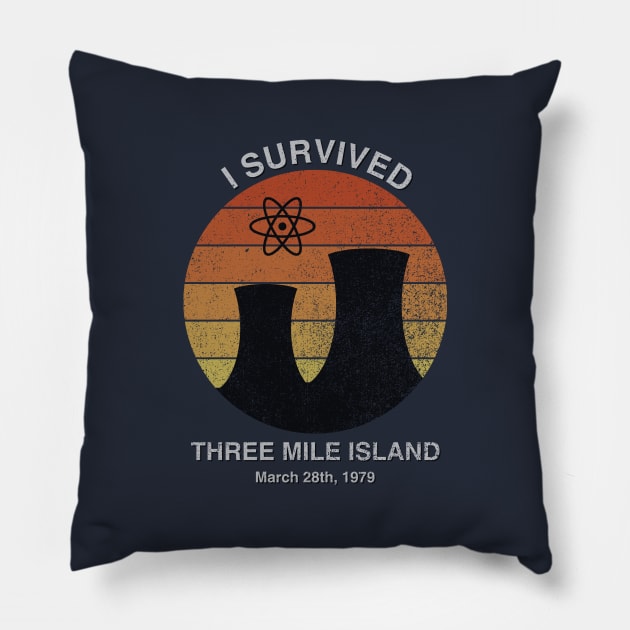 I Survived Three Mile Island Pillow by GloopTrekker