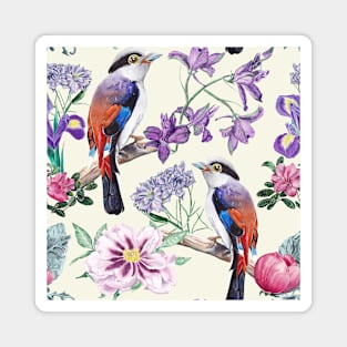 Peony and bird Magnet