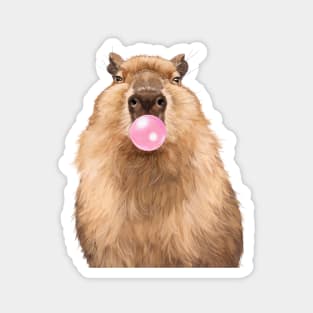 Bubble Gum Chubby Capybara Magnet