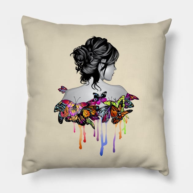 butterflies soul Pillow by Mako Design 