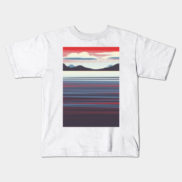 Mountain Landscape Red And Blue Landscape Painting Kids T