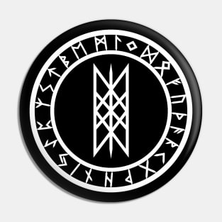 Web of Wyrd /// Rune Circle White Pin