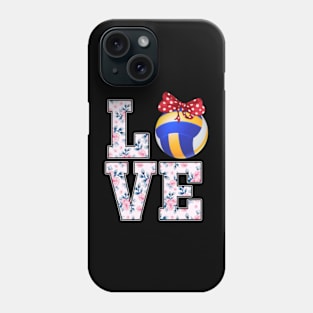 Summer Floral Love Volleyball Phone Case