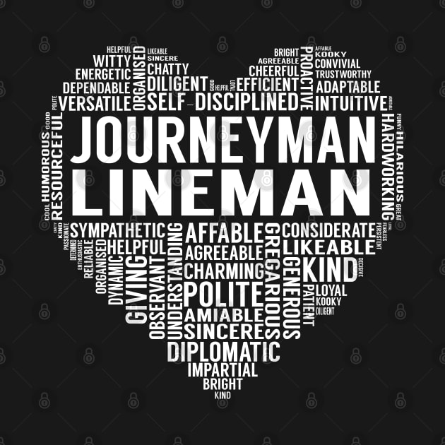 Journeyman Lineman Heart by LotusTee