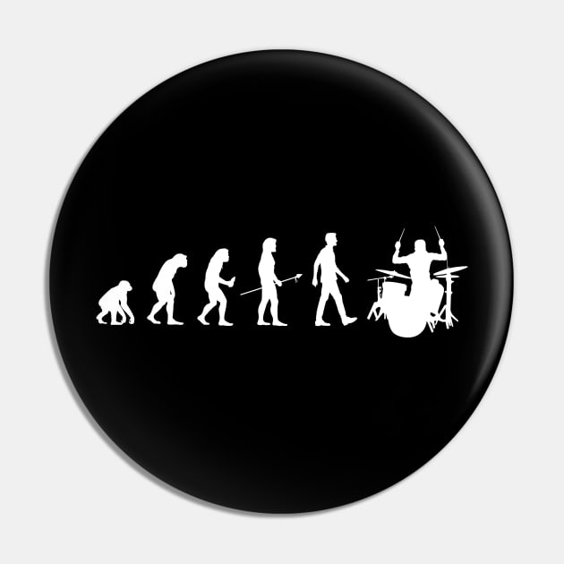 Evolution Man Drums Drummer Gift Drumming Pin by TheTeeBee