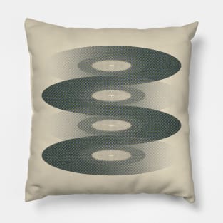 Vinyl Record Swirl Pillow