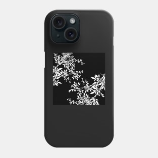 Toile Leaf White and Black Pattern Phone Case