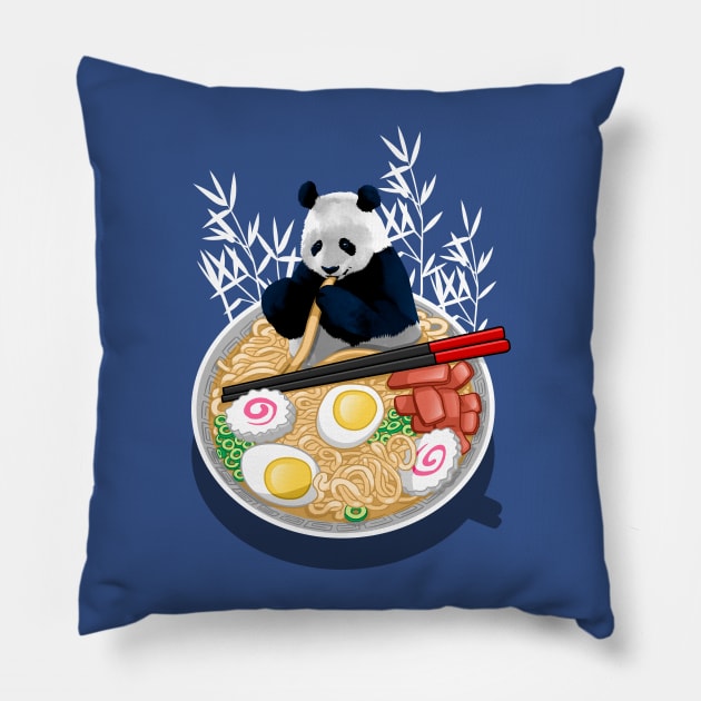 Ramen Panda Pillow by albertocubatas