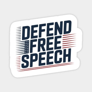First Amendment Defend Free Speech USA Flag Magnet