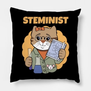 Steminist Science Feminist Pillow