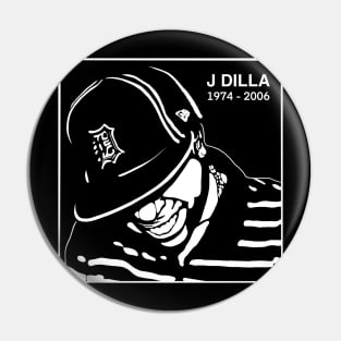 J DILLA noir Pin