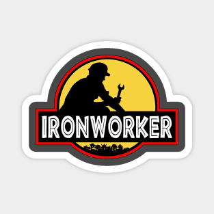 Ironworker Jurassic Park Parody Logo Magnet