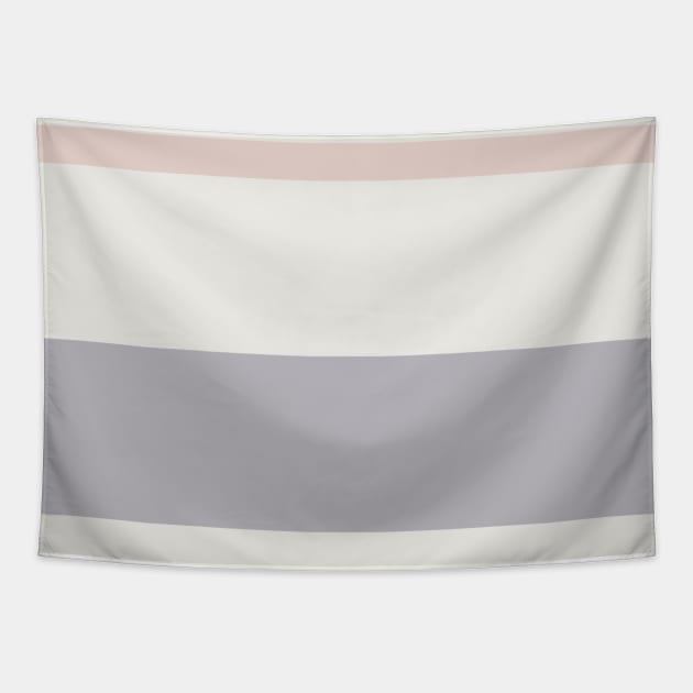 A prime stew of Very Light Pink, Grey, Silver and Light Grey stripes. Tapestry by Sociable Stripes