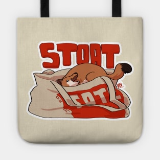 Stoat on a tote Tote