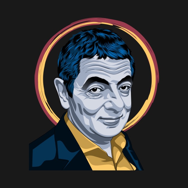Rowan Atkinson - Retro Pop Style - Movie Film - T-Shirt | TeePublic