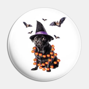 Pug Halloween Pin