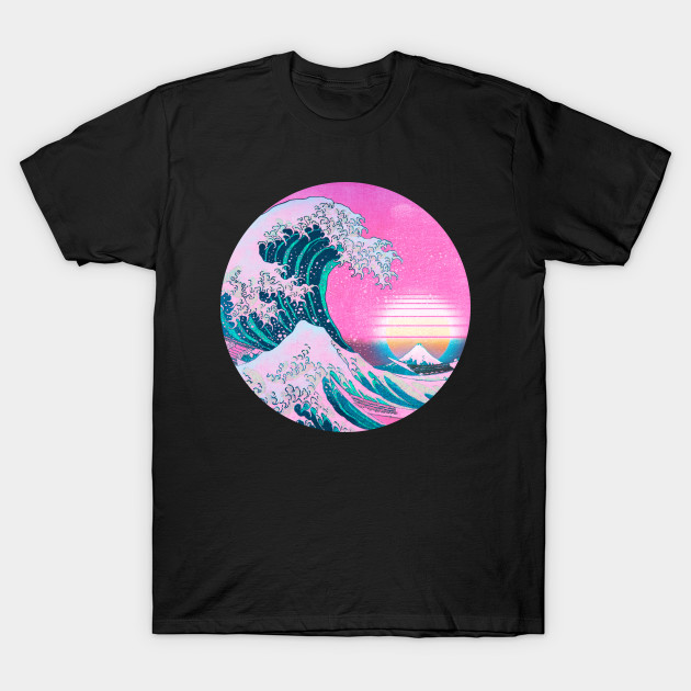 Vaporwave Aesthetic Great Wave Off Kanagawa Vaporwave T Shirt