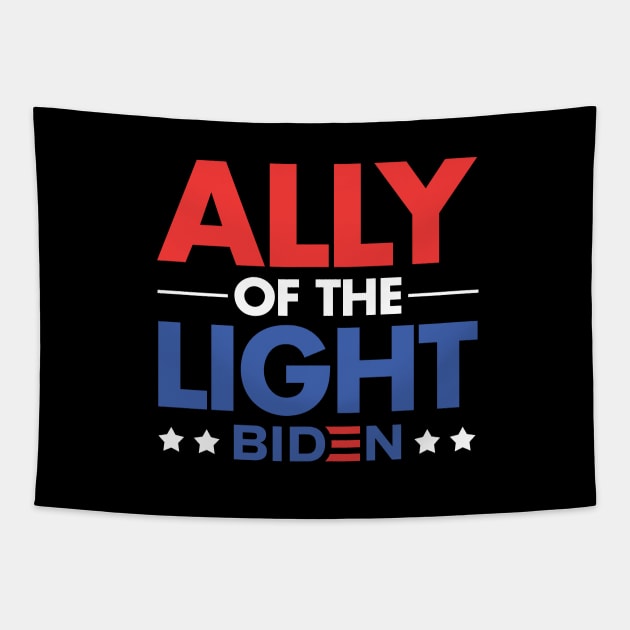 Ally of the Light - Joe Biden Tapestry by zeeshirtsandprints