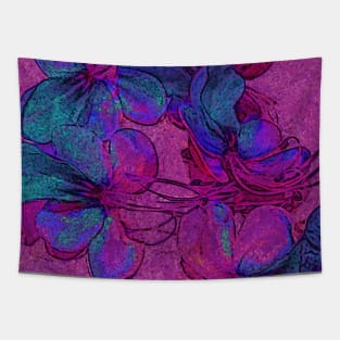 Pink and Blue Botanical Pillows Blue Butterfly Flower Glory Bower Wings Tapestry