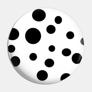 Simple fashionable design with Dalmation spots on white texture Pin