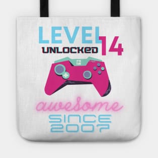 Level 14 Unlocked Awesome 2007 Video Gamer Tote