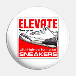 AJ 3 Retro White Cement Shoes Pin