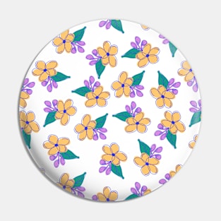 Funky Yellow Floral Pin