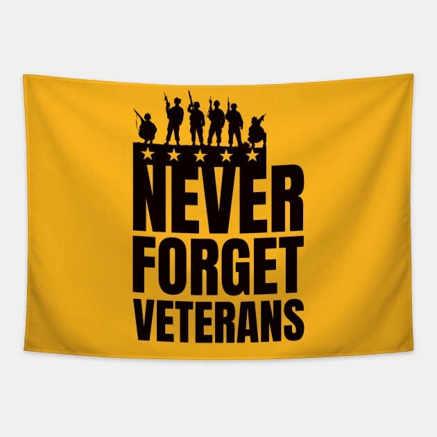 NEVER FORGET VETERANS - Memorial day gift Tapestry by DJOU