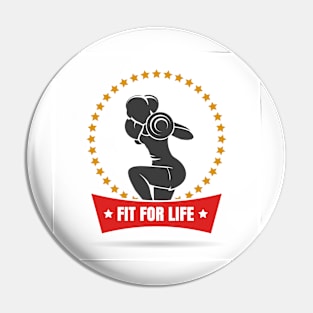 Training woman fitness  emblem Pin