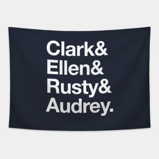 Clark & Ellen & Rusty & Audrey - names Tapestry