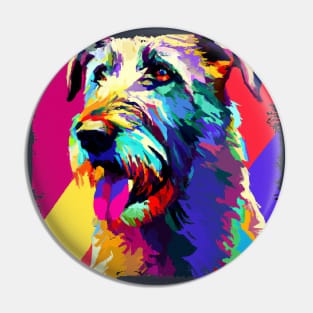 Irish Wolfhound Pop Art - Dog Lover Gifts Pin