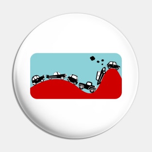 Rally Retro Car Pin