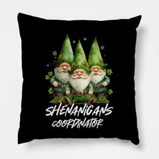 Shenanigans Coordinator St Patricks Day Gnomes Green Proud Pillow