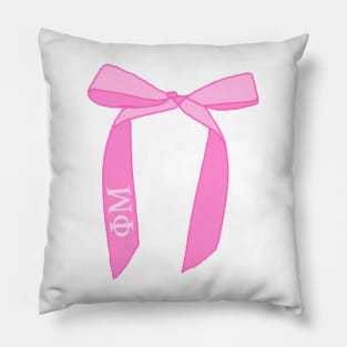 Phi Mu Bow Pillow