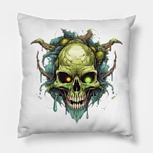 spooky skull demon Pillow