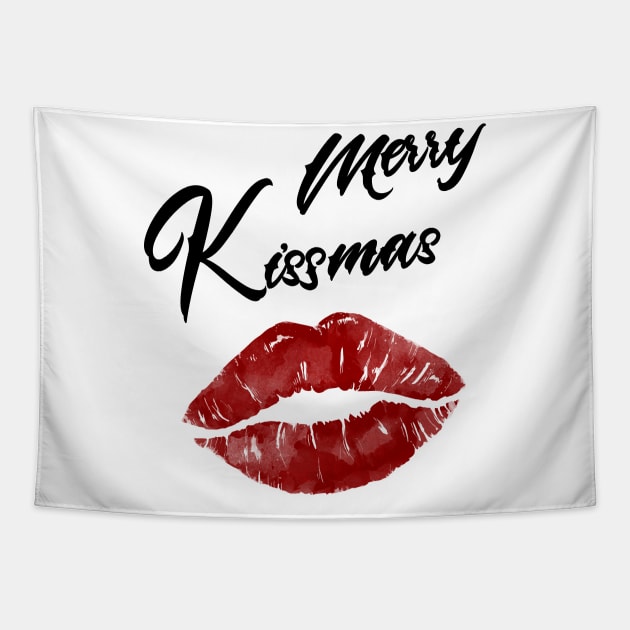 Merry Kissmas Tapestry by MZeeDesigns