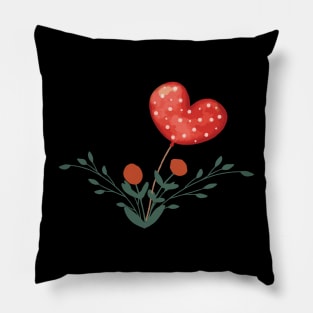 Heart and Flower Pillow